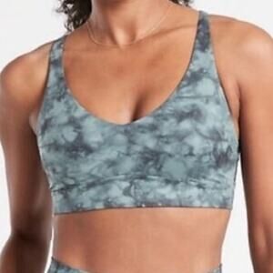 Athleta Solace Bra in Powervita D-DD Blue Marble Women's Sz 3X New Without Tags